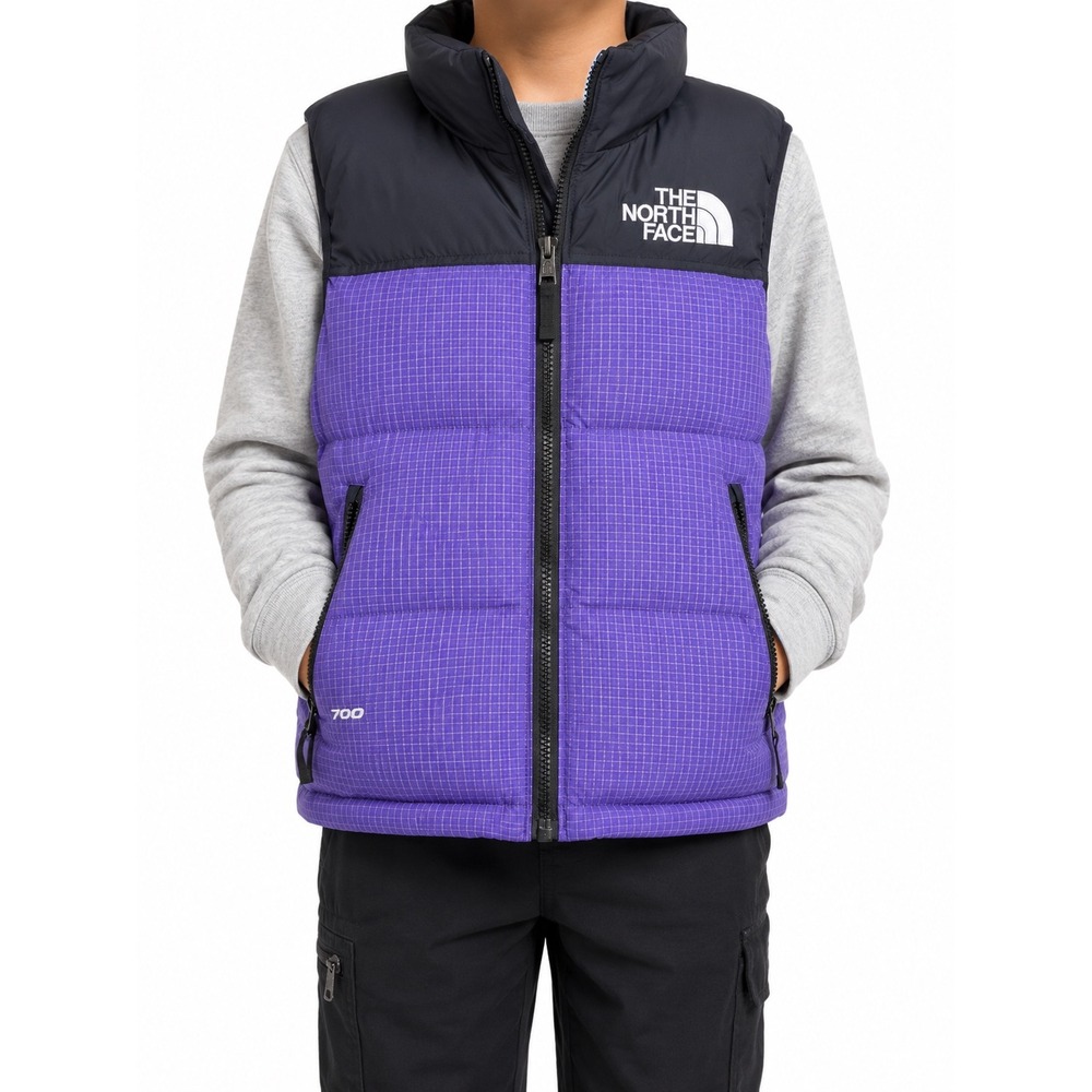 The North Face Kids' 1996 Retro Nuptse Vest Peak Purple NWT Small 7/8